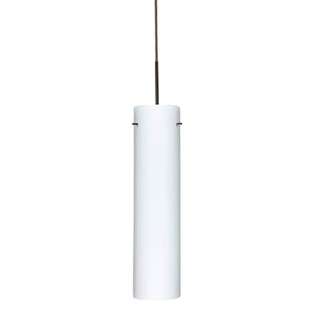 Besa Lighting Stilo 16 Cord Pendant, Opal Matte, Bronze Finish, 1x100W Incandescent 1JT-722407-BR